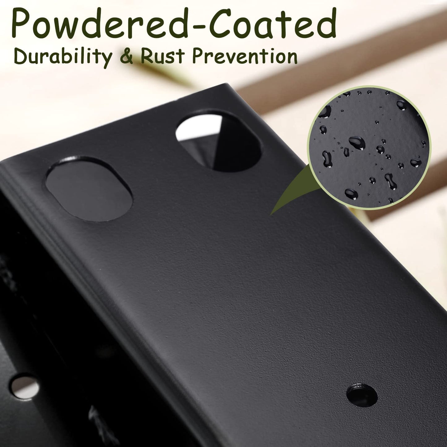 TFMUZERT Elevator Bracket, Deer Stand Brackets 4x4, Deer Blind Bracket with Powder Coating, Outdoor Angle Bracket for Hunting Box Blind, Elevated Platform, Tree Stand, Shooting Shack, Pergolas, 4 PCS