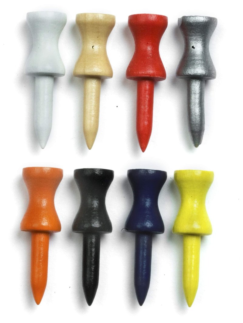 1 1/2" Inch Step Down Golf Tees | Made from Natural Hard Wood | Strong, Light Weight & Biodegradable Material | Pack of 100 Assorted