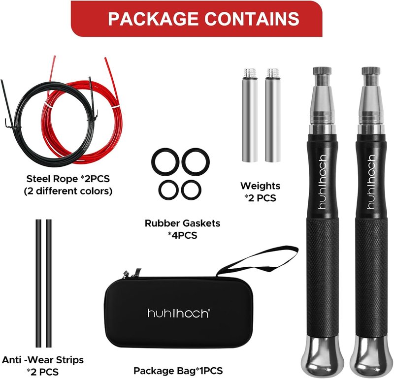 Weighted Jump Rope - Speed Fitness Training Tool with Secure Lock Mechanism | 360° Smooth Swivel, Non-Slip Handles