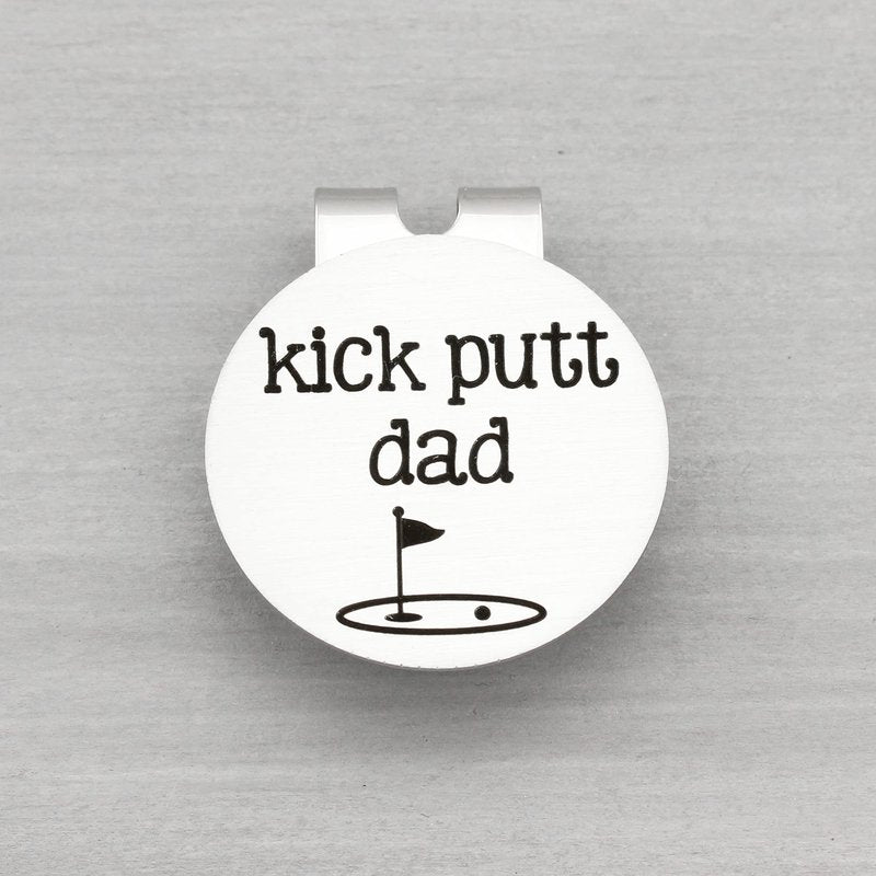Kick Putt Dad Golf Ball Marker Hat Clip Gift for Daddy Father's Day Gift Golf Gifts for Dad from Kids Son Daughter Golfer Gift for Men