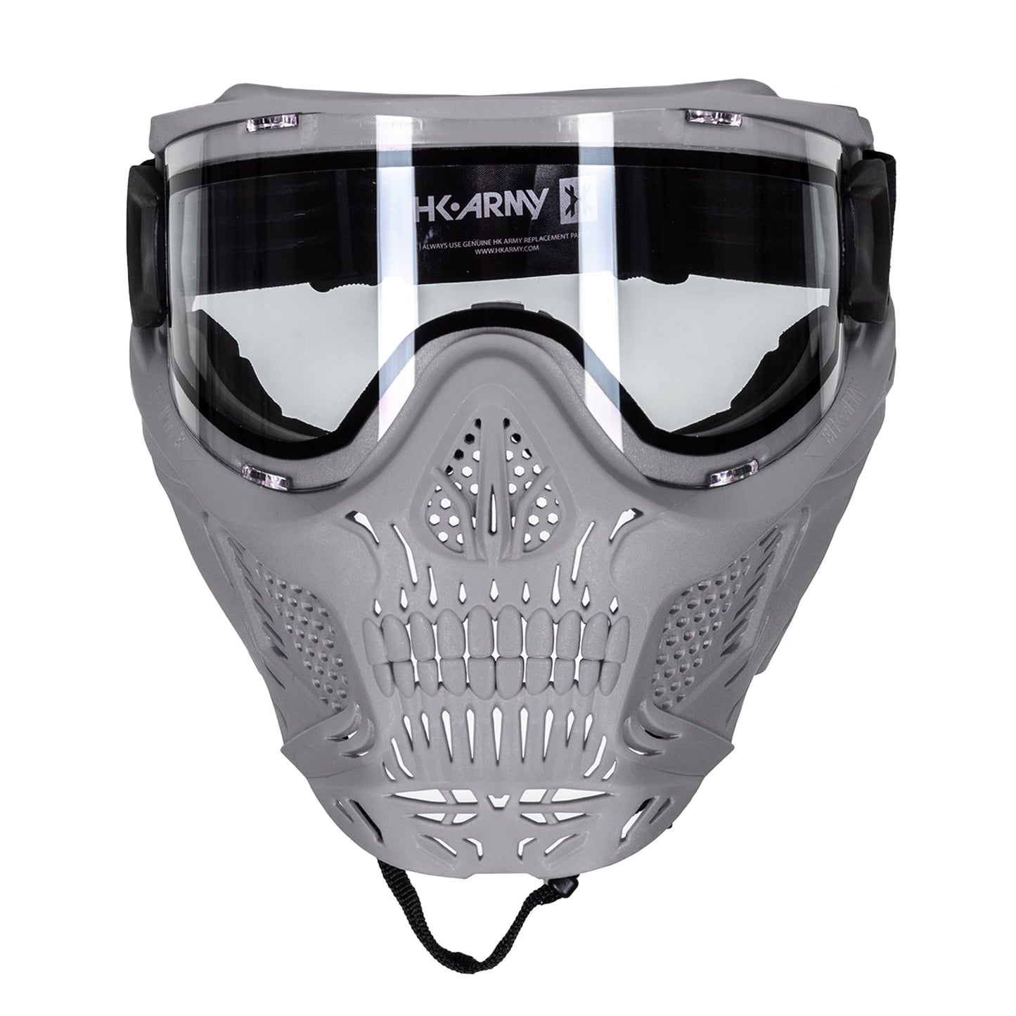 HK Army HSTL Skull Paintball Goggle/Airsoft Mask (Grey, Clear)