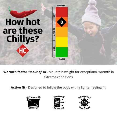 Hot Chillys Youth La Montaña Zip-T Base Layer Top UPF 40 Mountain Weight Soft Active Fit Thermal Underwear Long Sleeve Shirt, Black/Black, Size: S