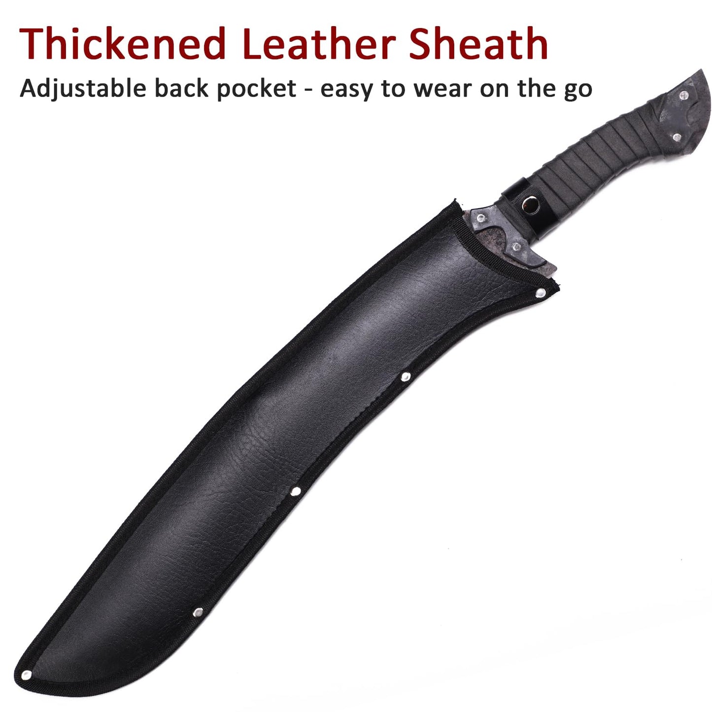 1060 High Carbon Steel Sword Handmade Machete with Full Tang Real Sharp Sword for Outdoor,Survival, Camping, Hiking, Hunting Fishing