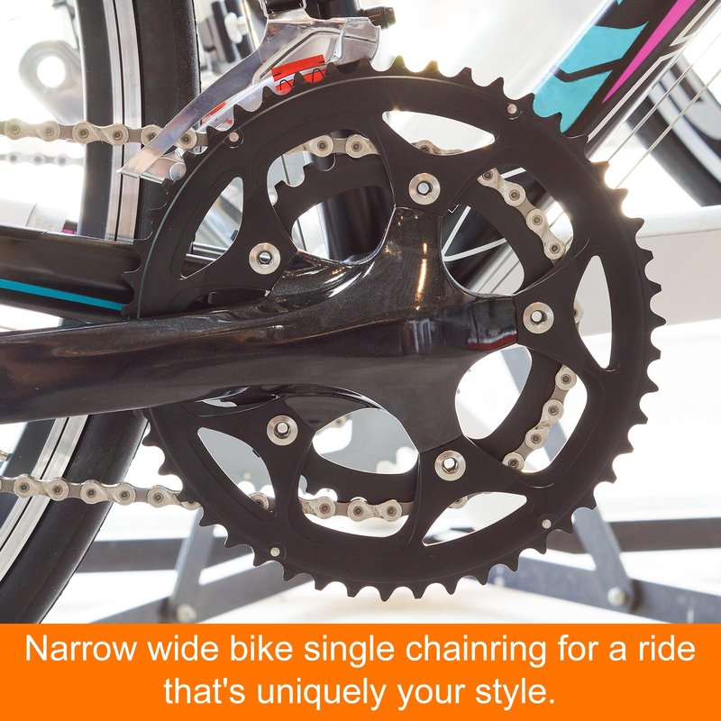 HARFINGTON 130BCD Bike Chainring 53T Round Narrow Wide Single Aluminum Chainring Chainwheel for Road Bike Bicycle 9/10/11 Speed Chains