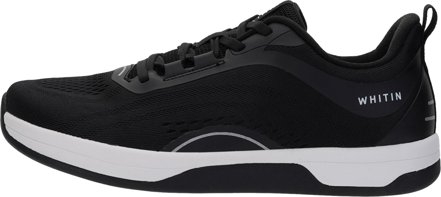 WHITIN Women's Zero Drop Width Wide Toe Box Road Running Shoes Size 11 Comfortable Slip Resistant Training Tennis Walking Sneaker Female 43 Black