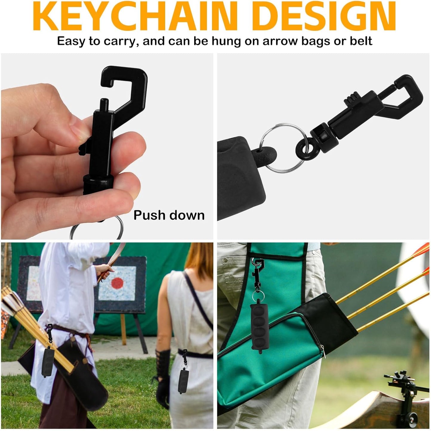 Archery Arrow Puller Tool - Rubber Gripper with Belt Clip for Easy Target Removal | Hand Saver for Practice Shooting