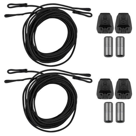 Endoto 2 Pairs Shoelace Kit for Salomon, No Tie Round Shoe laces Strings for Salomon Speedcross Ski Shoes(Color:Black,Size:56Inch)