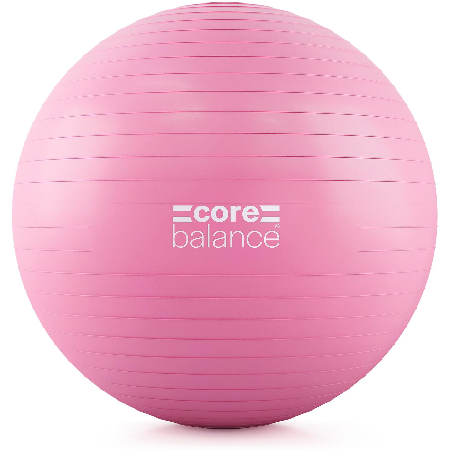 Core Balance Exercise Ball for Workouts, Anti-Burst and Slip Resistant, Swiss Yoga Ball for Pregnancy, Stability, Fitness and Physical Therapy, 4 Sizes, with Pump (25" / 65cm Pink)
