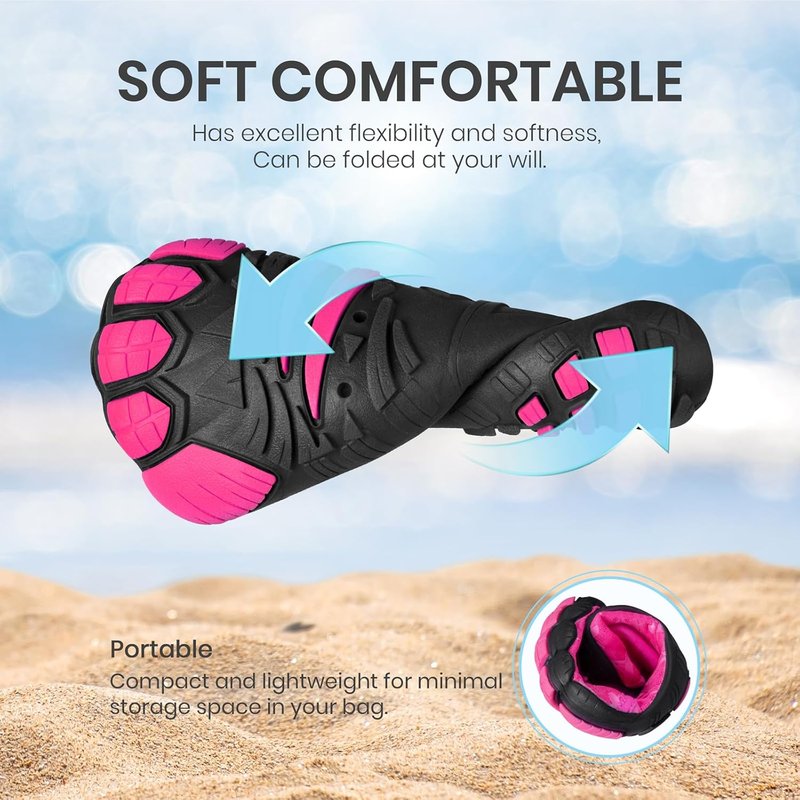 Barefoot Water Shoes for Kids - Quick-Dry, Non-Slip Sand Shoes for Hiking, Swimming, Beach | Toddler Sizes