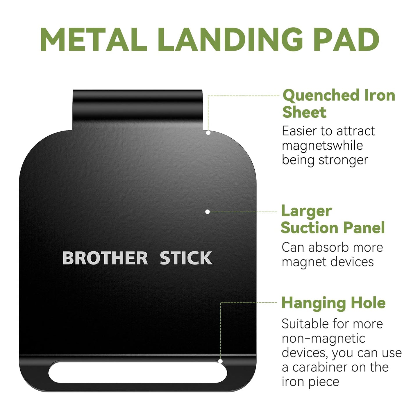 2pcs Metal Landing Pads for Golf Bag Accessories for Men, Golf Club Bag Accessories for Golf Rangefinder Magnetic Golf Towel, Golf Flask Golf Speake Large Landing Area Carabiner Accessories