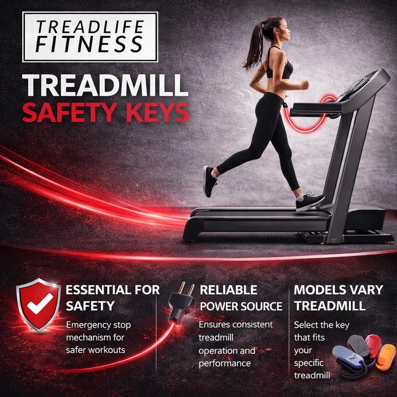 Treadmill D10 Safety Key - (SFP-T01-SK) Replacement for Sunny Health and Fitness Treadmill Models: SF-T7874, SF-T7515, SF-T7917, SF-T7945, SF-T4400, SF-T7724, SF-T7942, SF-T7917, SF-T7632, 20740, TM1
