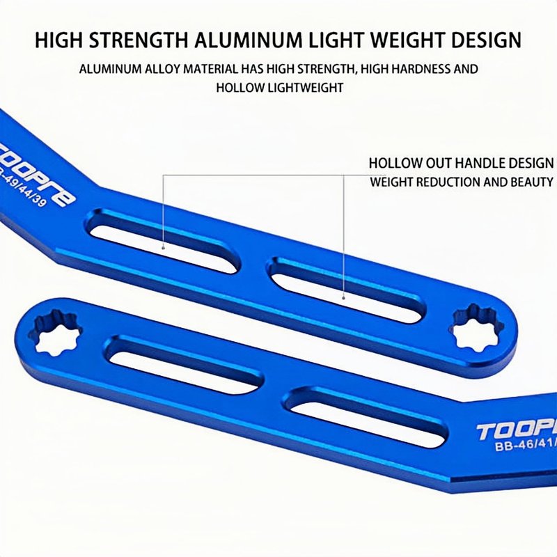 6-in-1 Center Shaft Wrench Professional Bottom Bracket Multi-Tool - Universal Bicycle Service Kit for ISO/JIS Standard Systems
