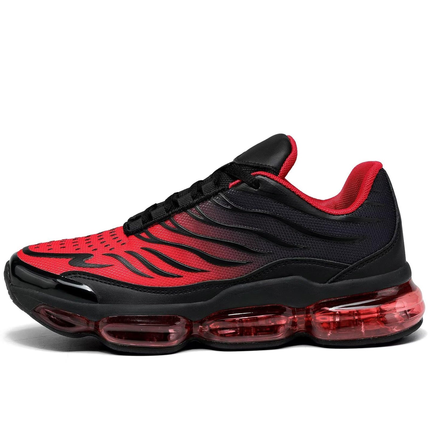 Socviis Mens Air Running Shoes Non Slip Workout Casual Sport Walking Shoes Basketball Sneakers Fashion Tennis Fitness Trainers Red