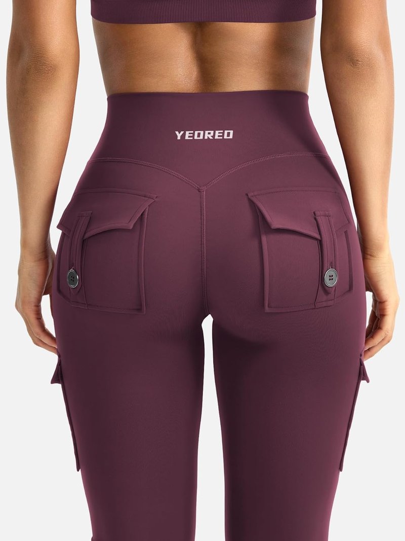CoreFlex Women’s Workout Flare Leggings - High Waisted, Hidden Pockets, No Front Seam | Gym & Yoga