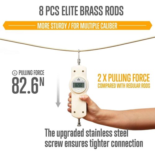 GLORYFIRE Elite Gun Cleaning Kit, Handgun Shotgun Pistol Universal Cleaning Kit with All Brass High-end Brushes, Jags, Reinforced and Lengthened Rods