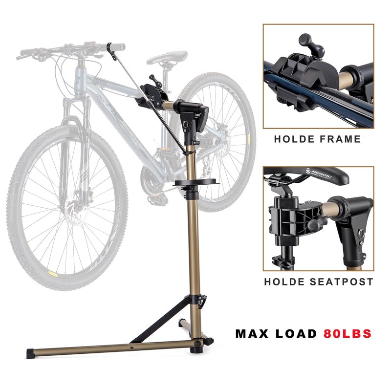 CHEPARK Bike Repair Stand (Max 80lbs) - Bike Stand Rack for Workstand Maintenance - E Bike Repair Stand Bicycle Shop Home Mechanics for Mountain Bike and Road Bike