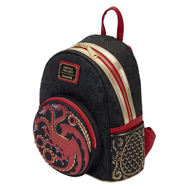 Loungefly House of the Dragon All Over Print House Targaryen Sigil Mini Backpack