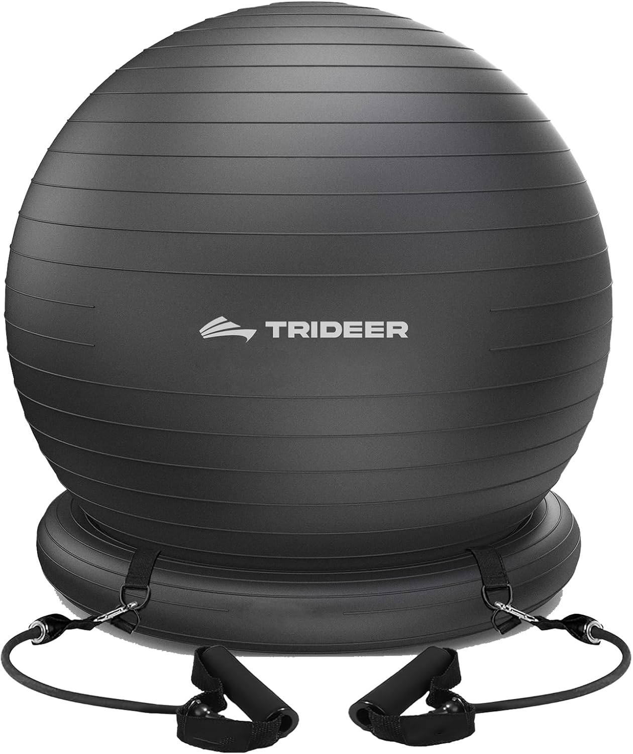 Trideer Exercise Ball Chair - Stability Ball Seat for Core Workout & Back Support | Includes Base & Resistance Bands