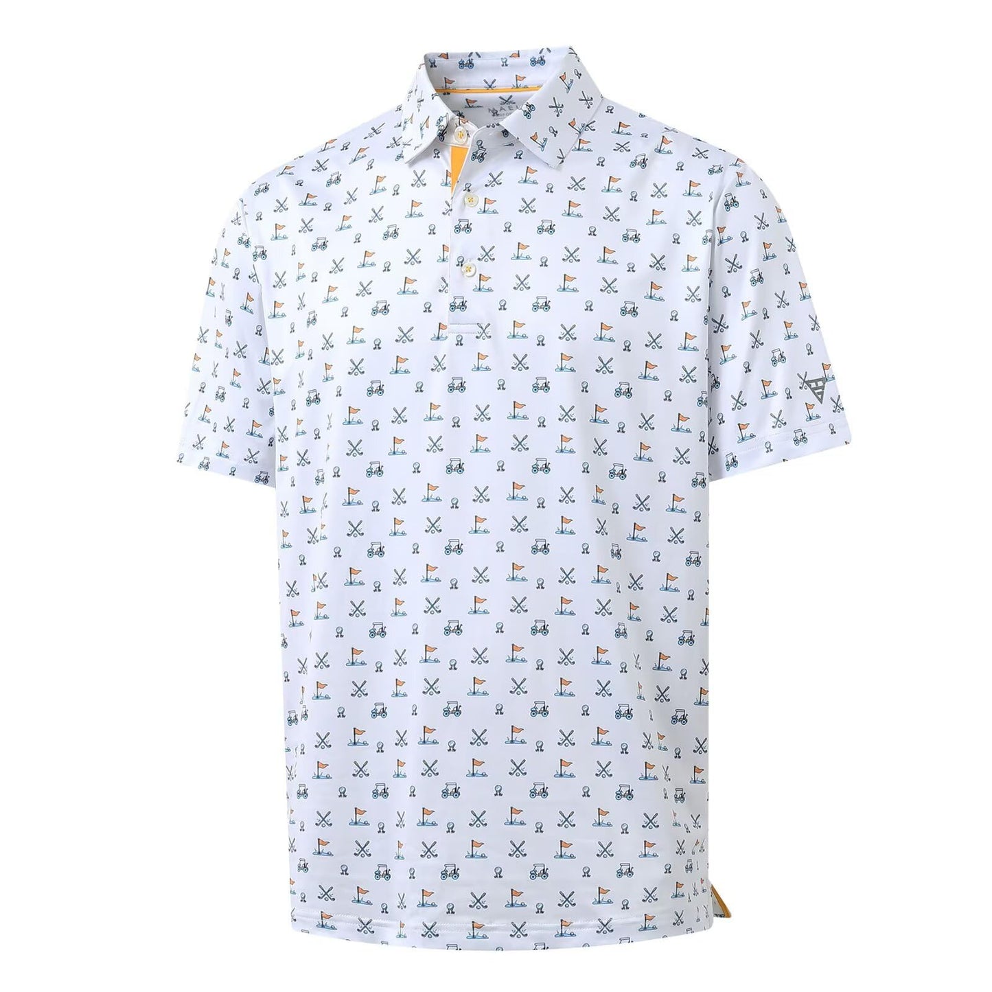 M MAELREG Polo Shirts for Men Quick Dry Fit Short Sleeve Performance Moisture Wicking Print Men’s Golf Shirts