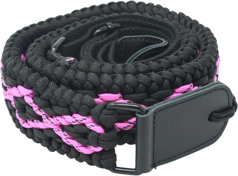 Ten Point Gear® 550 Paracord Guitar Strap - Full Grain Leather Ends for Ultimate Comfort & Durability