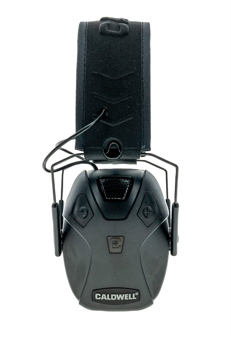 Caldwell E-MAX Adult Black Bluetooth Alkaline Low Profile Electronic Muffs with 24 NRR Ear Protection for Shooting, Hunting