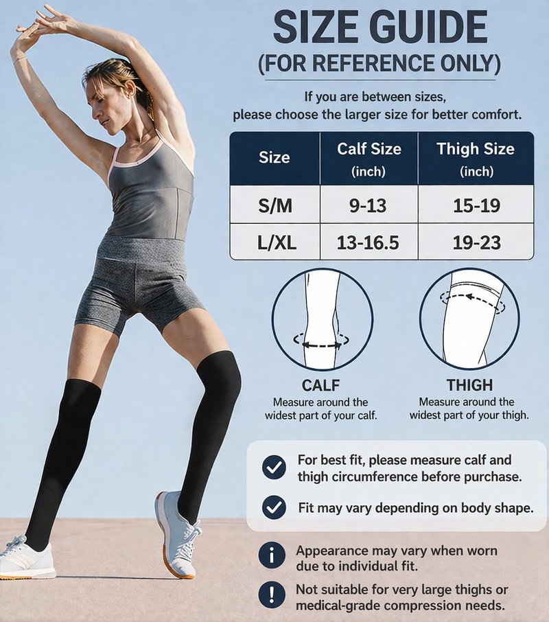 Aoliks Compression Socks for Women & Men,Thigh High Support Socks for Nurses Fyling Pregnancy