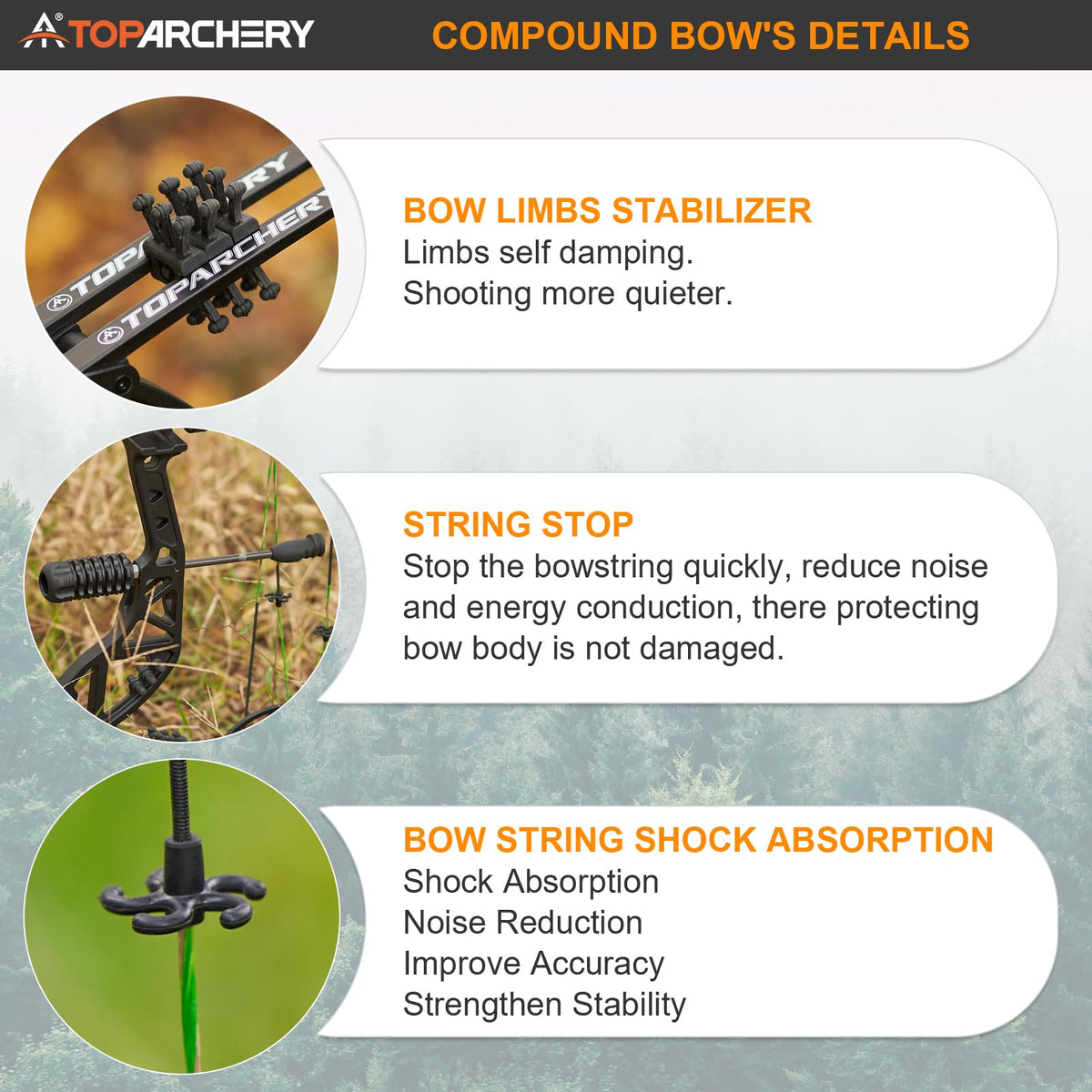 TOPARCHERY Compound Bow and Arrow for Adult Youth and Beginner- Right Hand Archery Compound Bows,Adjustable 30-70LB Draw Weight, 23.5-30.5IN Draw Length, Archery Hunting Bow Set (Black)