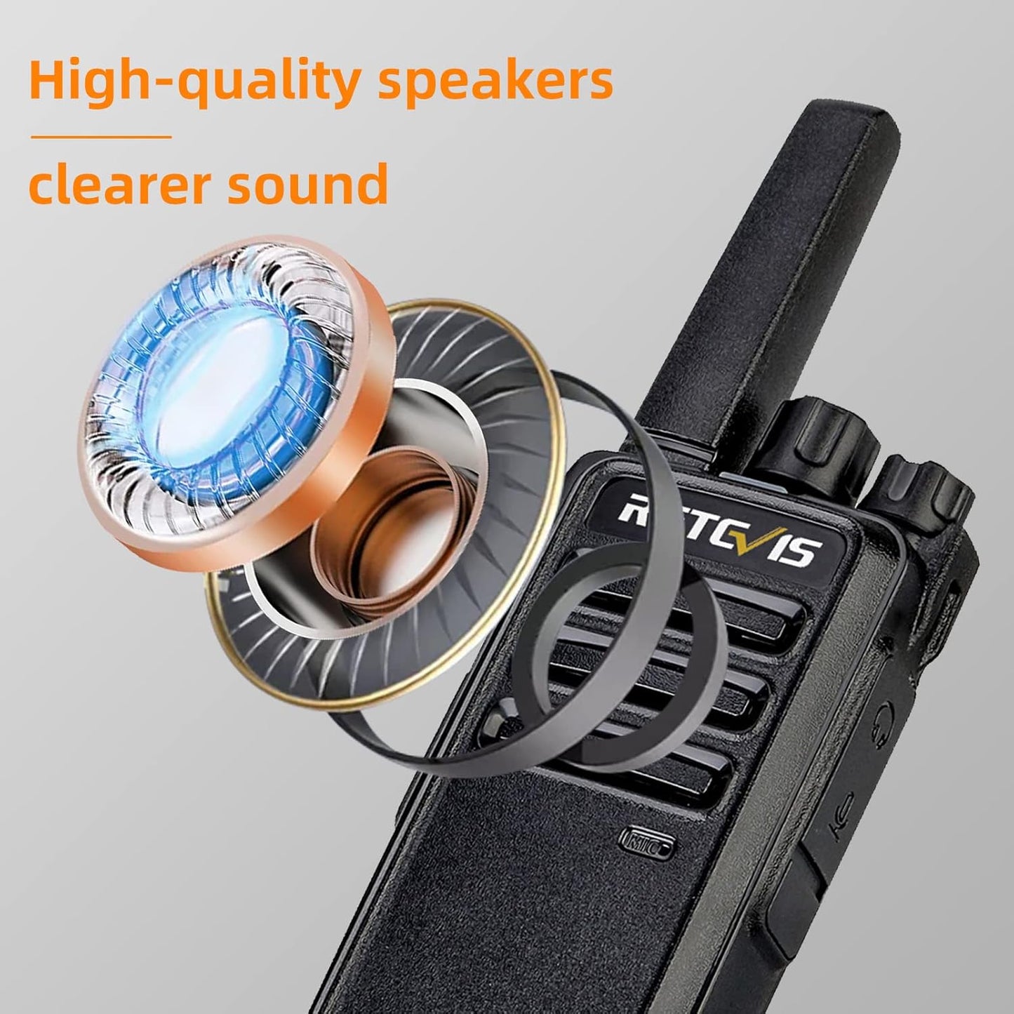 Retevis RT68 Two Way Radios - Heavy Duty Walkie Talkies for Adults | Long Range Rechargeable with USB Charging Base (6 Pack)