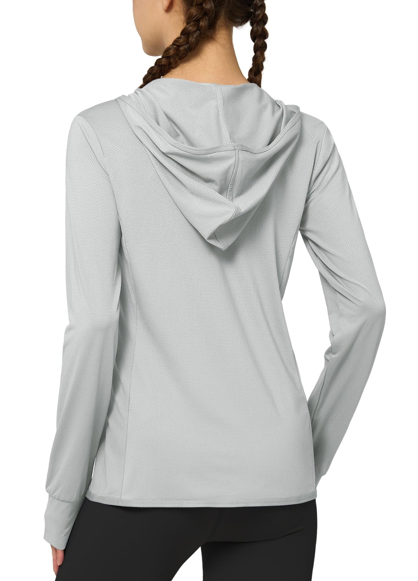 Willit Women's UPF 50+ Sun Protection Shirts UV Long Sleeve Zip Hoodies SPF Lightweight Jacket Hiking Outdoor with Pockets