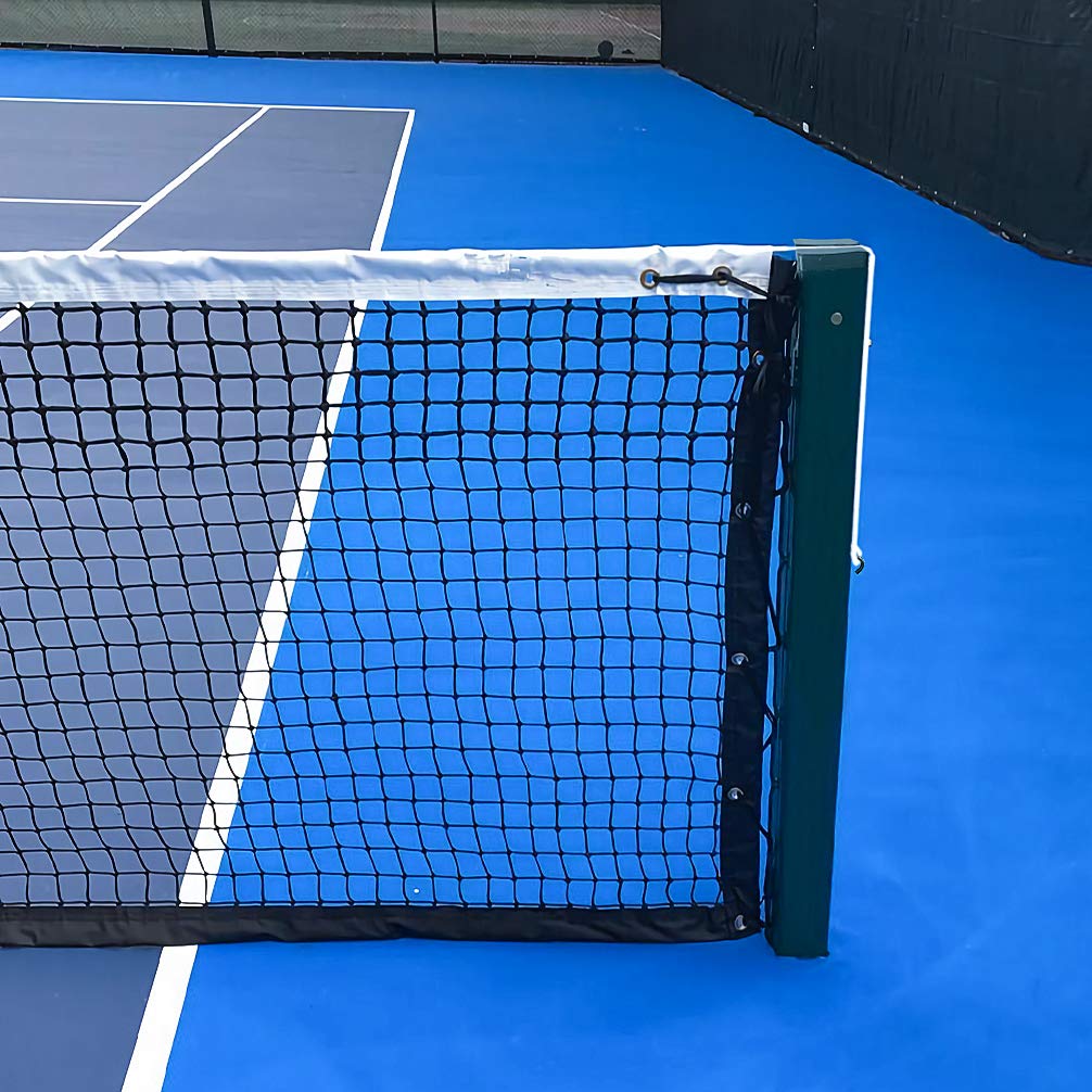 Aoneky Tennis Net Posts Set, Square Steel Posts with 800lb Upgraded Hand Crank Reel & 20" Ground Sleeves, for Permanent or Portable Court Setup