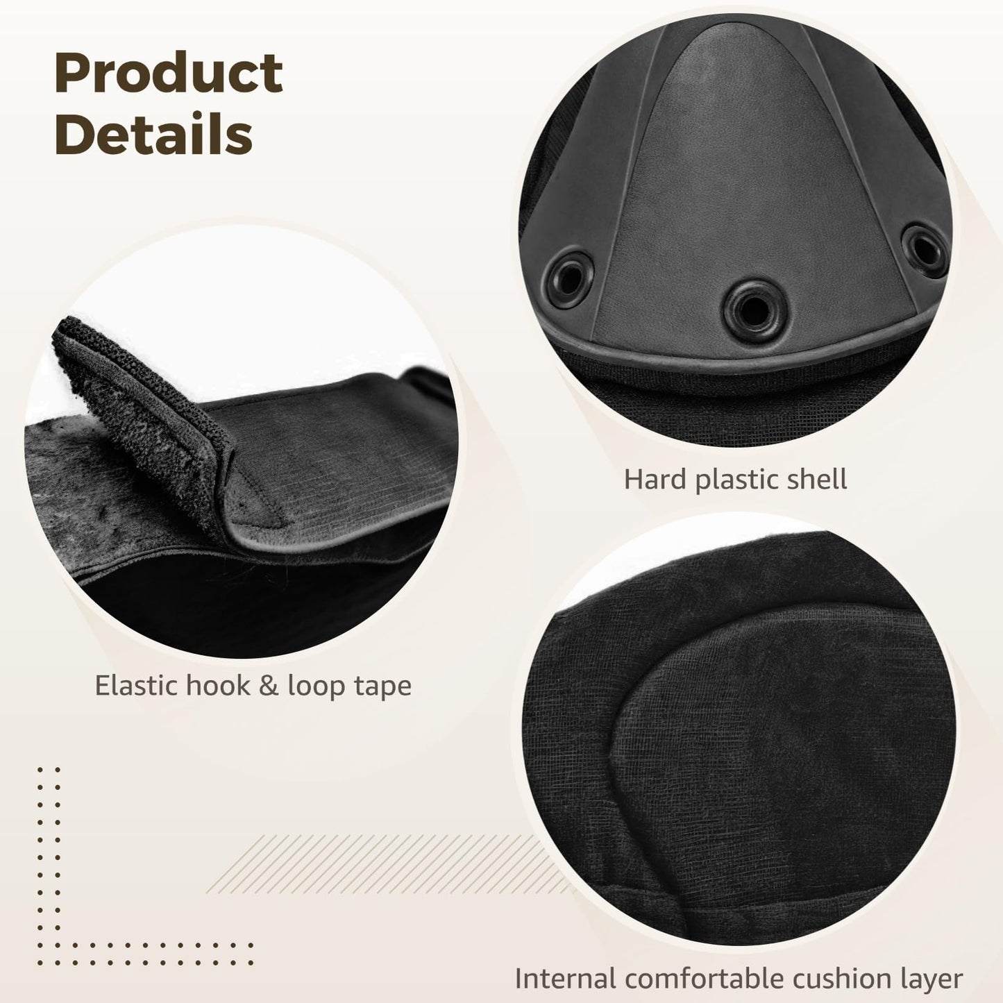 Toyosport 4 Pcs Tactical Knee and Elbow Pads Set, Long-lasting Adjustable Protective Gear for Outdoor Sports, Cycling, Skateboarding, Paintball, Airsoft