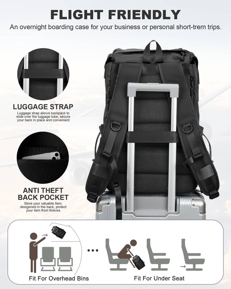 livbote Skateboard Backpack, Skateboard Bag for Men, Gym Backpack for Skateboarding, Sports, Travel, College