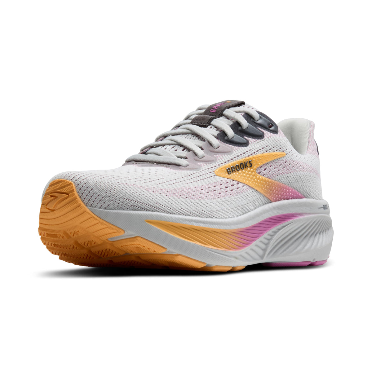 Brooks Womens Ghost 17 Oyster/Apricot/Pink 11 Wide