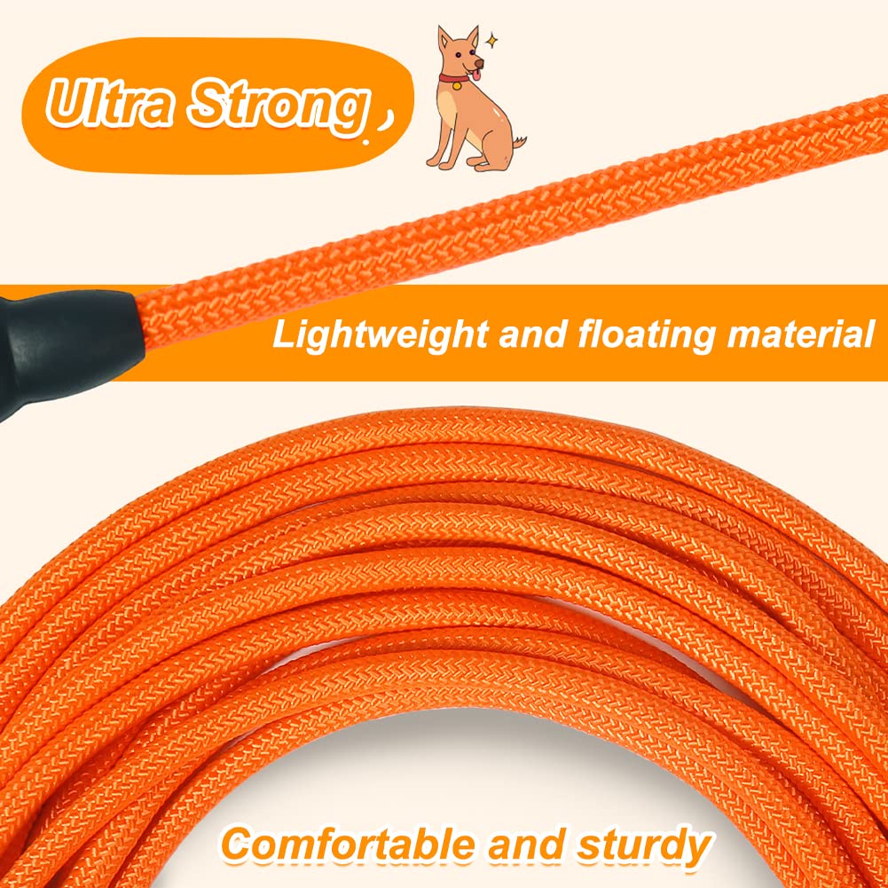 Vivifying Floating Long Dog Leash, 32FT Long Leash for Dog Training, Lightweight Check Cord for Outdoor, Hiking, Swimming, Beach and Lake