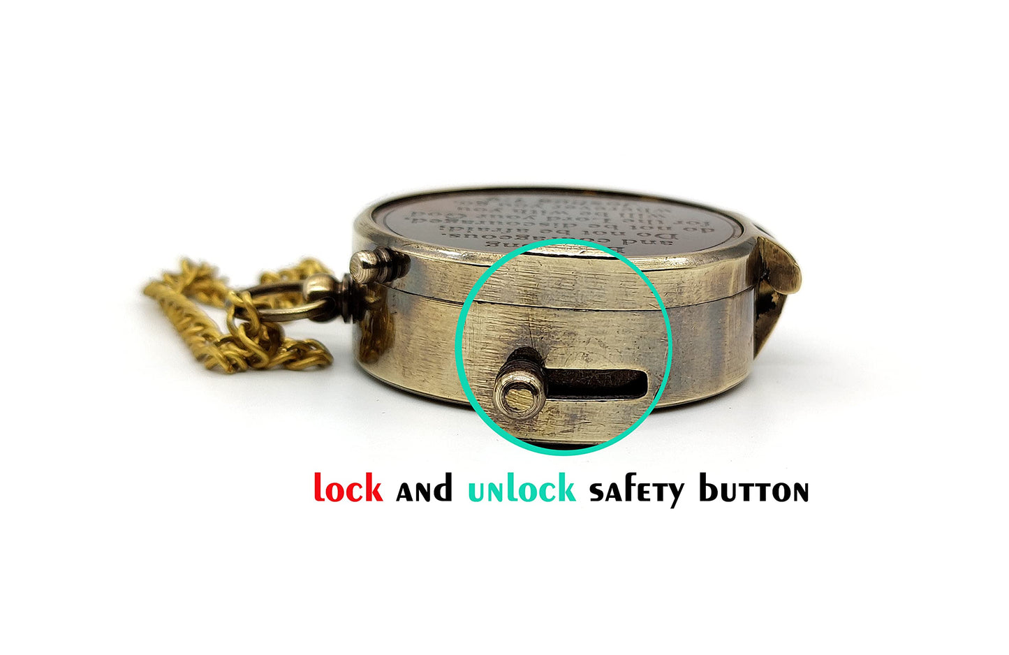 5MoonSun5's Engraved Brass Compass Gift to My Son with Leather Case - Nautical Gift from Dad or Mom, Functional Navigation Compass with Brass Chain