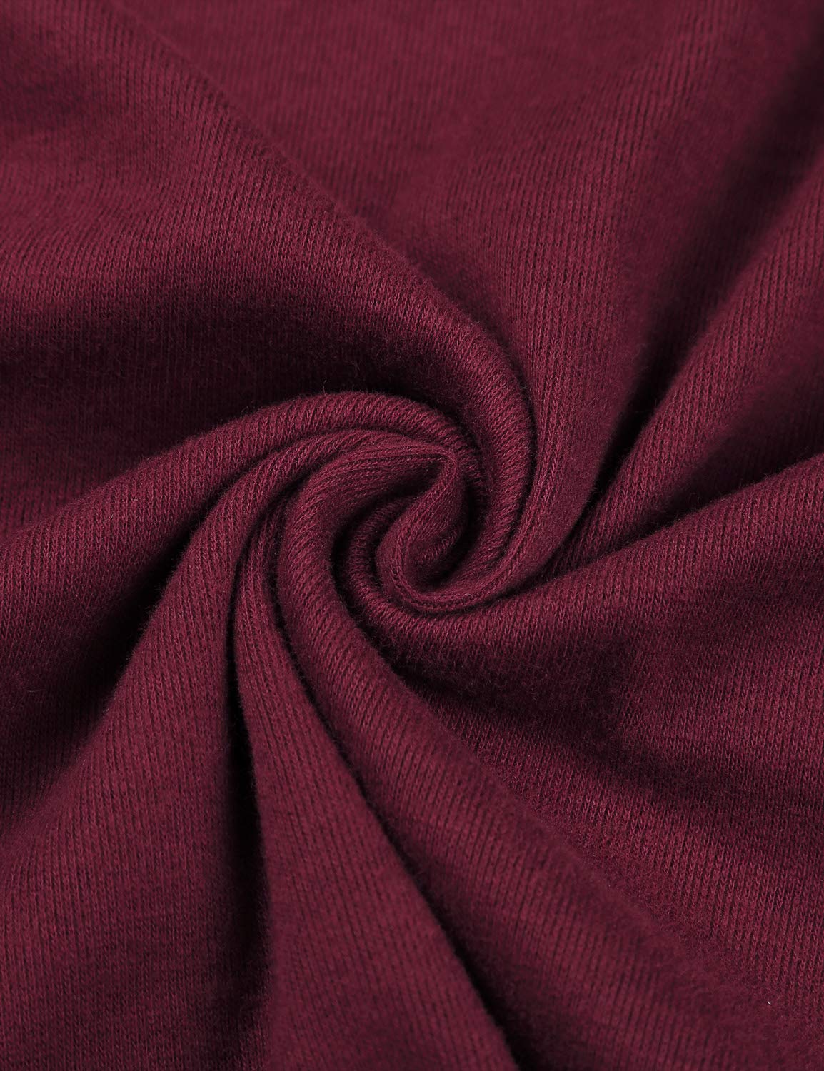 Miusey Long Sleeve Peplum Tops for Women Henley V Neck Pleated Fitted Ruffle Tops to Hide Belly Draped A-Line Elegant Empire Flowy Waist Red Medium