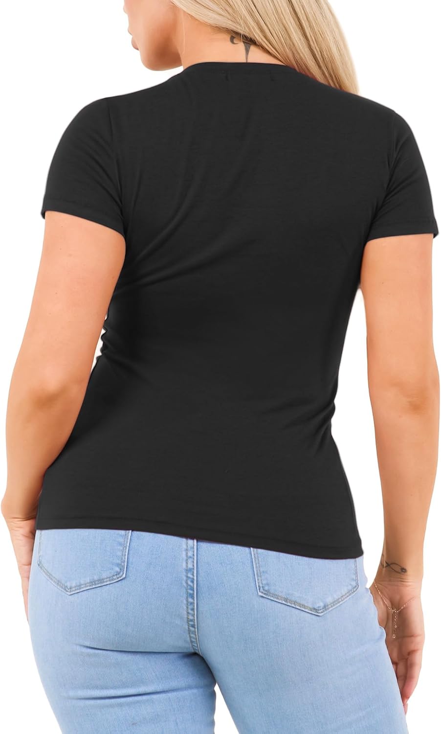 V Neck Cotton T-Shirts for Women - Short Sleeve Basic Tees | Multipack Options Available