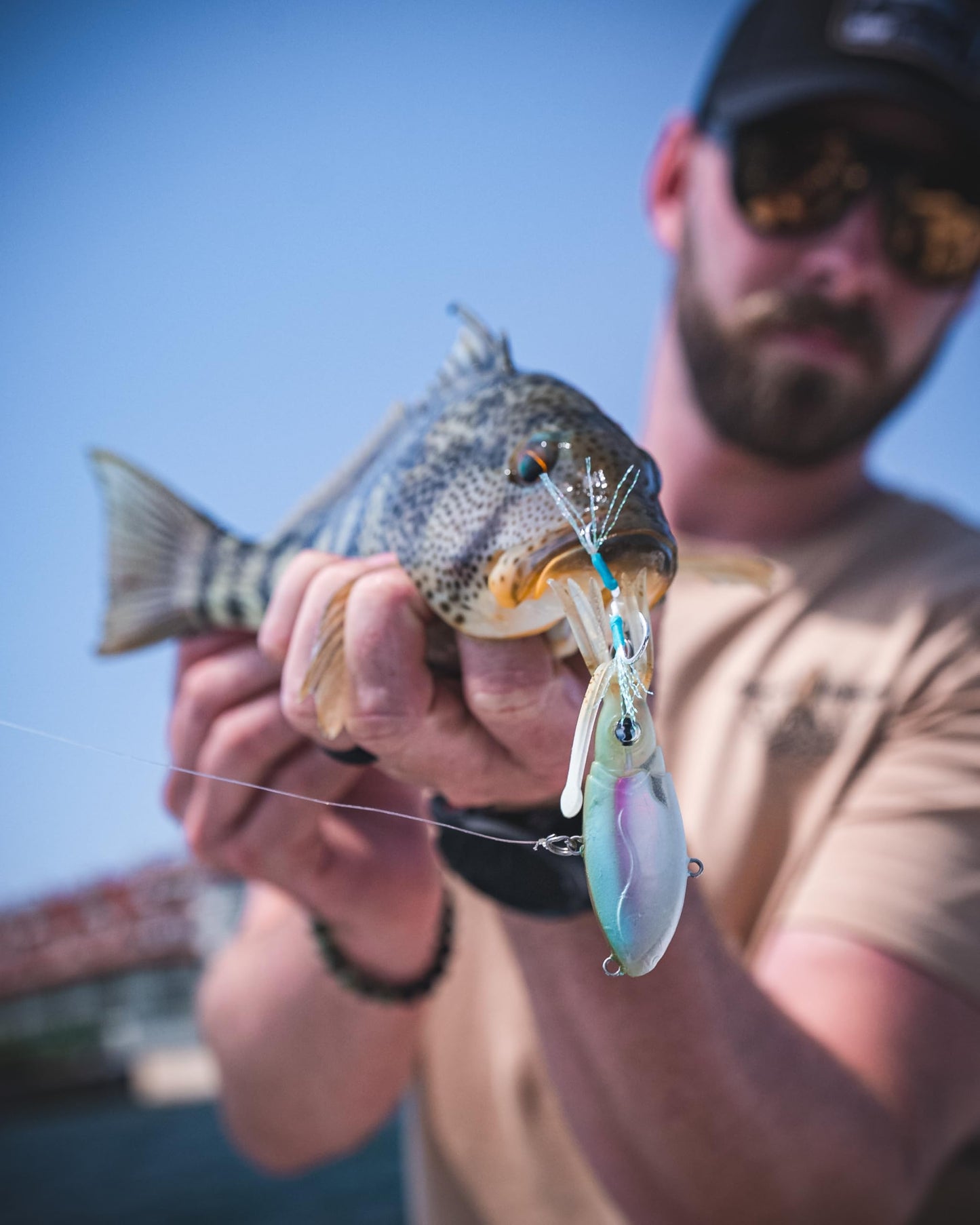 Nomad Design Squidtrex Patented Vibrating Fishing Lure- Scent Added TPE Soft Plastic Lure for Saltwater w/Strong BKK Assist Hooks, Fishing Bait that Catches Many Species- 55mm, 1/6oz Holo Ghost Shad