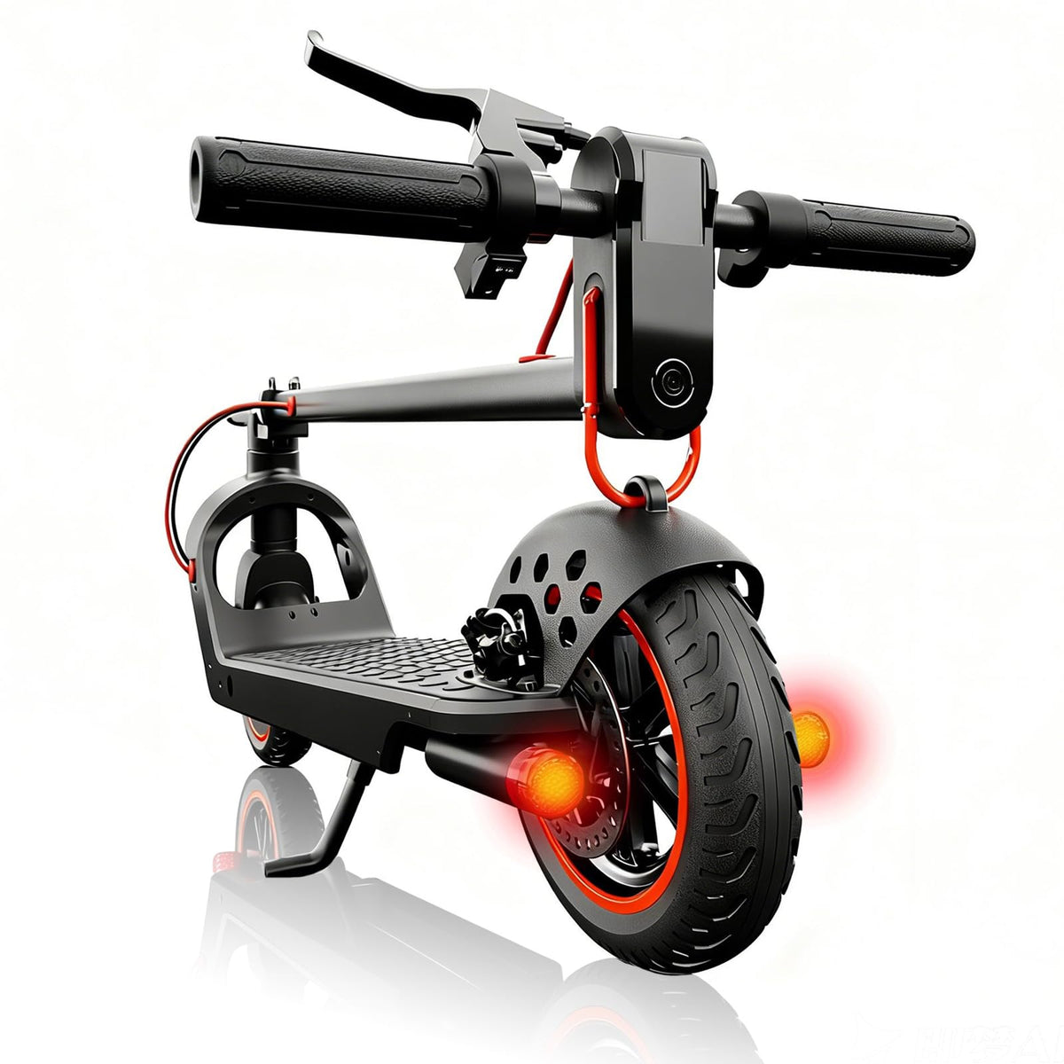 UrbanFish Electric Scooter, 350W/500W, 8.5" Tires, 17~20 Miles Range, 16/19 Mph, Folding E-Scooter with Dual Braking，APP Control (500-7.8AH)