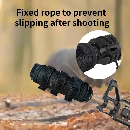 NITIIKA 7.0 inch Suppressor Cover with Burn Proof Micro Fiber Sleeve, 1000℉ Heat Resistant Inner Fiberglass & Silicon Lining Suppressor Wrap,Flame-Retardant Cover Protective Sleeve for Suppressor