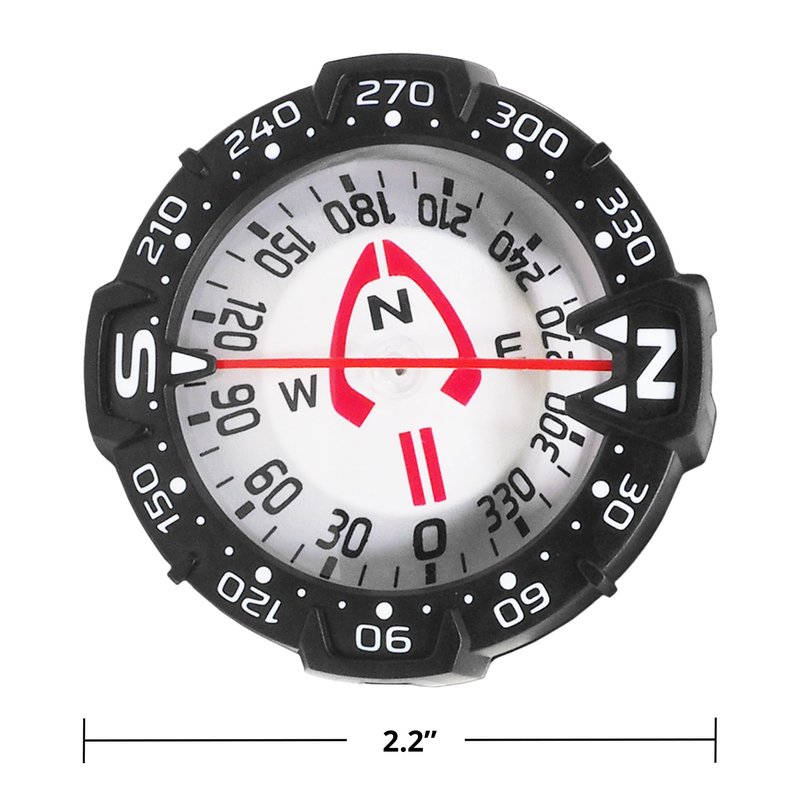 SAEKODIVE Bungee Mount Compass - Glow in the Dark, Waterproof Dive Compass - Scuba Compass, Diving Compass, Kayak Compass