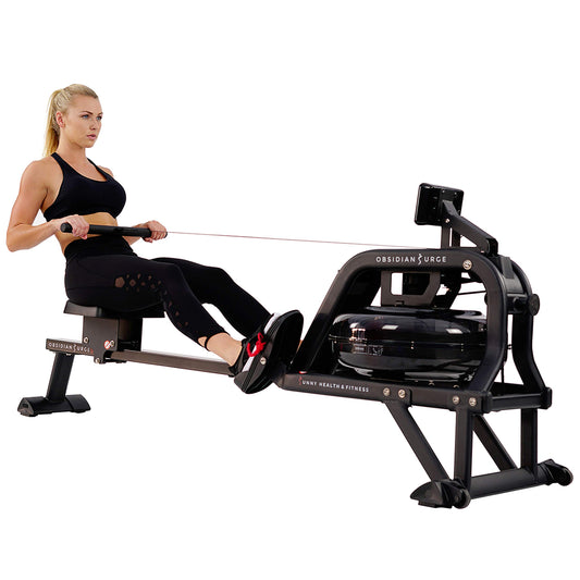 Sunny Health & Fitness Water Rowing Machine - SF-RW5713, Black