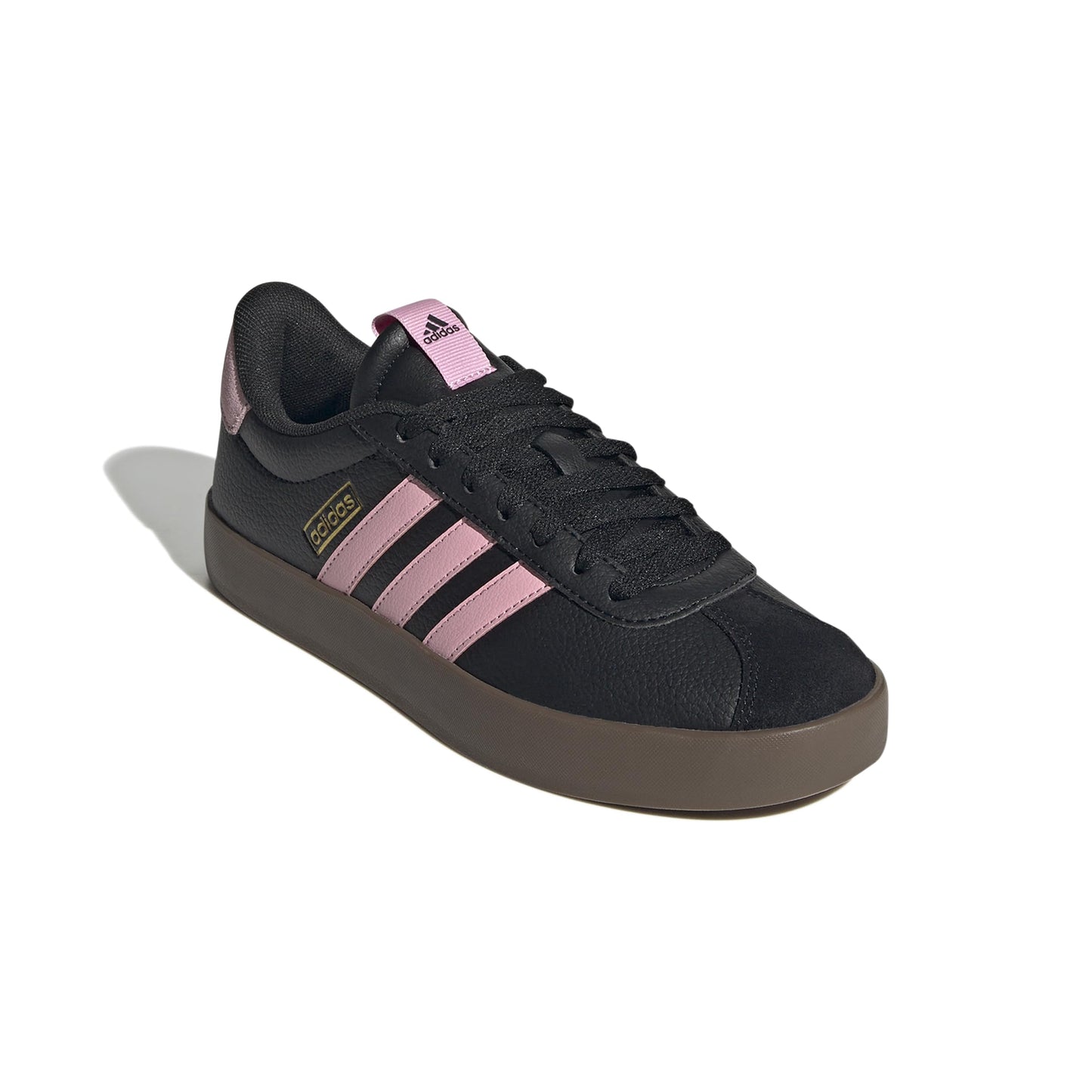 Adidas Women's VL Court 3.0, Black/Black/Gold Metallic, 5.5