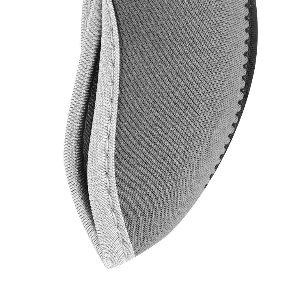 Dilwe Neoprene Iron Cover, 10 Pcs Putter Protector with Zipper Long Neck Design, See Through Window Covers (Gray + Black)