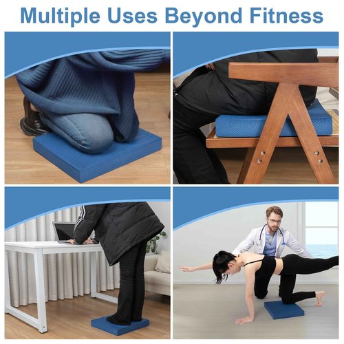 strongtek Portable Slant Board & Balance pad – Stretch & Rehab Combo