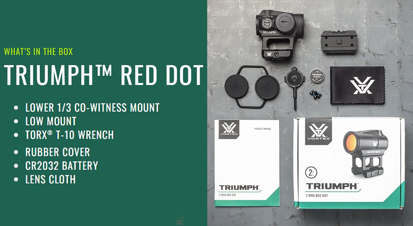 Vortex Triumph 2 MOA Red Dot Sight