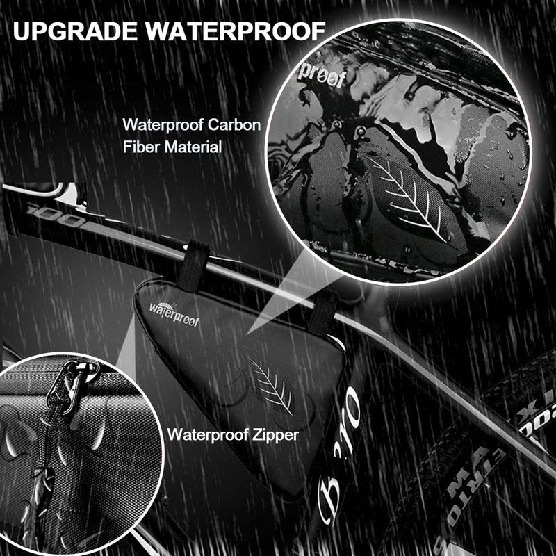 NDakter Bike Bag:Bike Frame Bag & Bicycle Repair Kit, 2L Waterproof Storage Pouch with 16-in-1 Multi-tool, Portable Bike Tool Set for Flat Tire Repair, Cycling Accessories for Mountain Road Bike, MTB