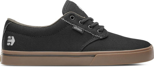 Etnies Jameson 2 Eco Sustainable Skate Style, Reinforced Cupsole, Cushioned Feel, Everyday Sneakers, Vegan - Black/Charcoal/Gum - 6