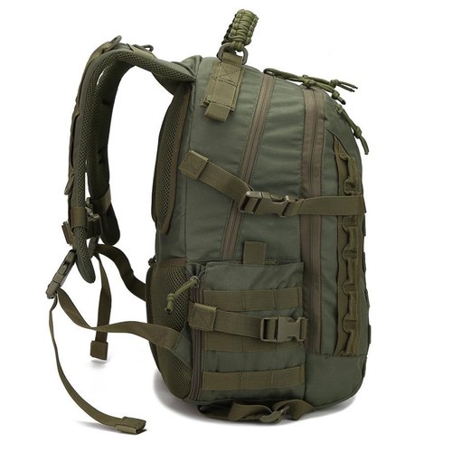 Visnalefry 35L 1000D Nylon Camping Backpack Waterproof Trekking Fishing Hunting Bag Outdoor Tactical Molle Climbing Rucksack Bag (black CP)