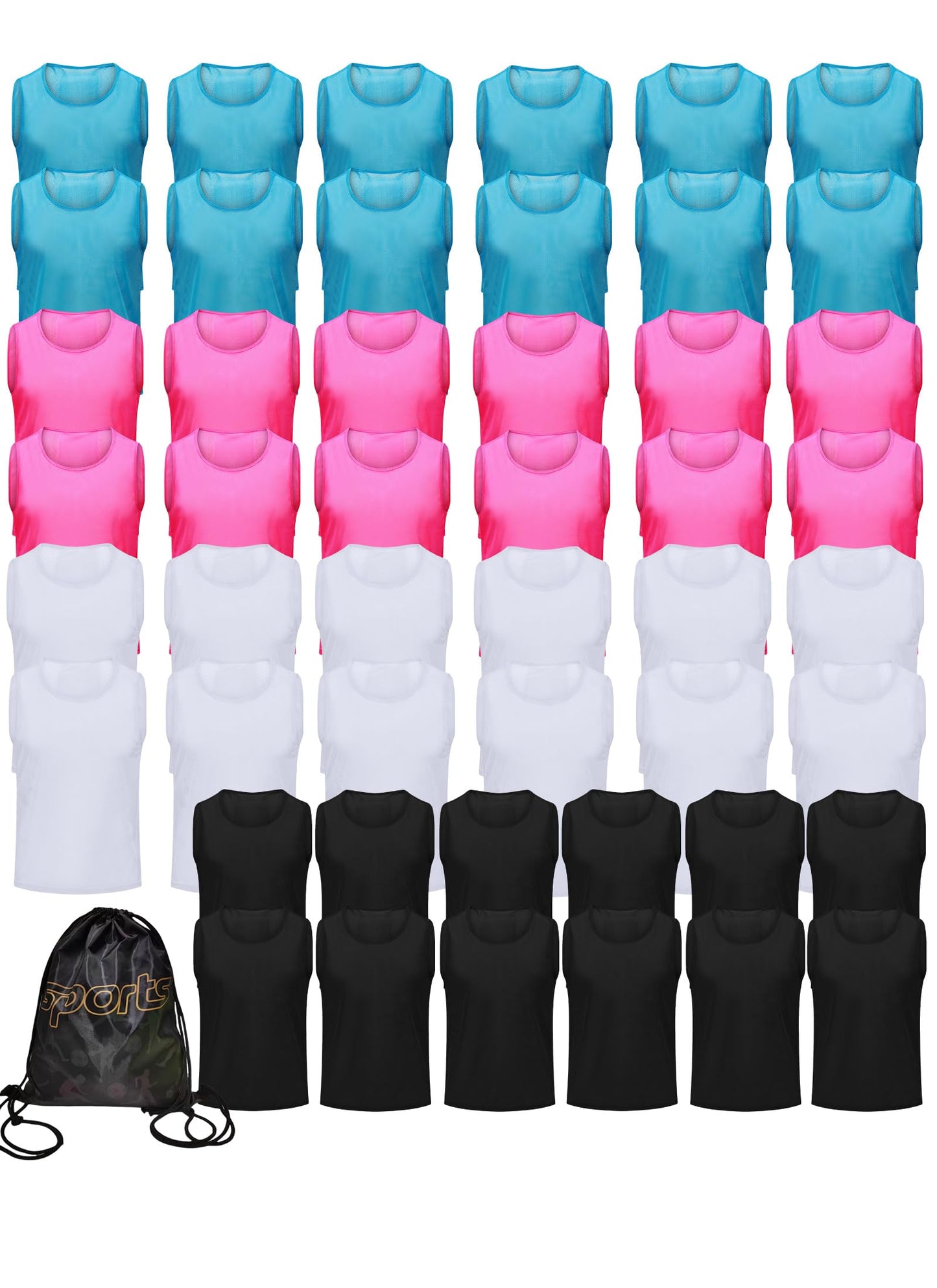 PULUOMASI 12/24/48PCS Pinnies Youth Team Pennies for Sports Kids Adults